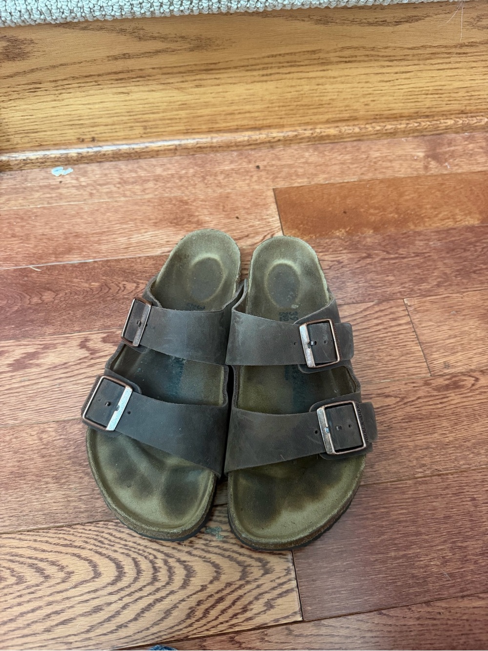 Birkenstocks Brown Double-Buckle Slide Sandals 39 8.5
